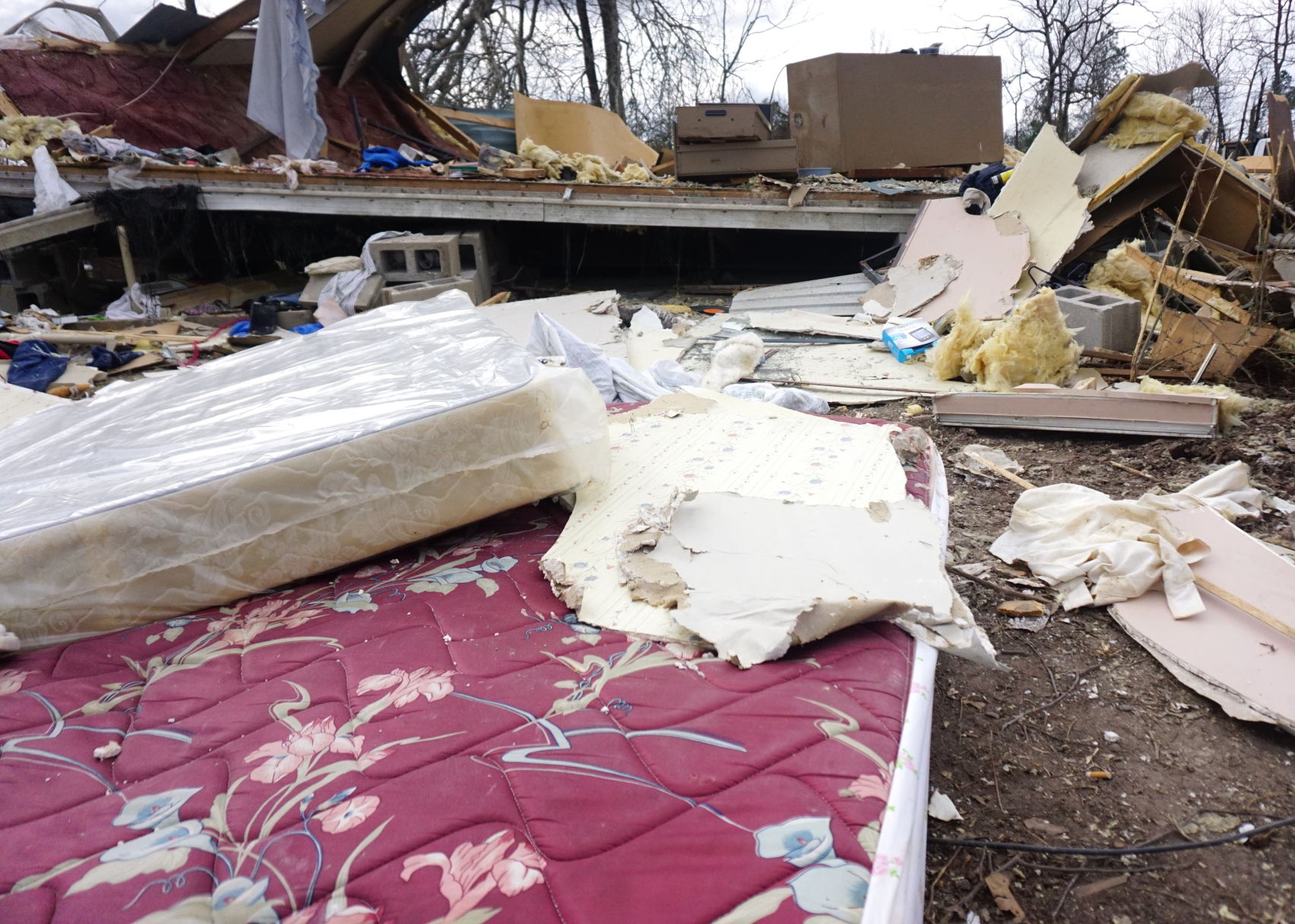 Tornado damage in Lee County